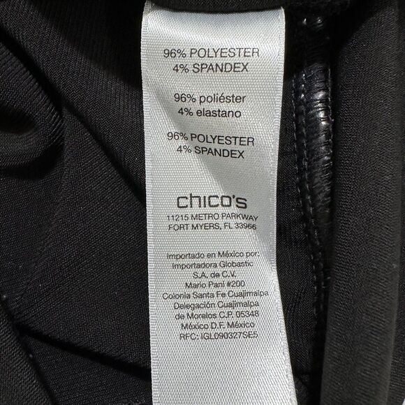 Chico's 0 Women's Small Black Drape Flutter Sleeve Pullover Blouse Layered - Picture 4 of 12